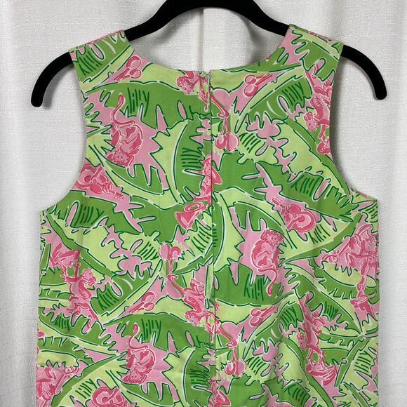 Lilly Pulitzer Vintage White Label Musical Monkeys Sleeveless Shift Dress Sz.14 - Picture 7 of 10
